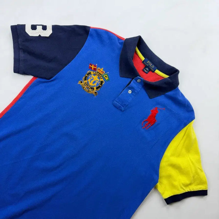 [BUNJANG] Polo Ralph Lauren Big Pony Embroidered Polo Shirt / 폴로 랄프로렌 빅포니 해군 자수 카라티