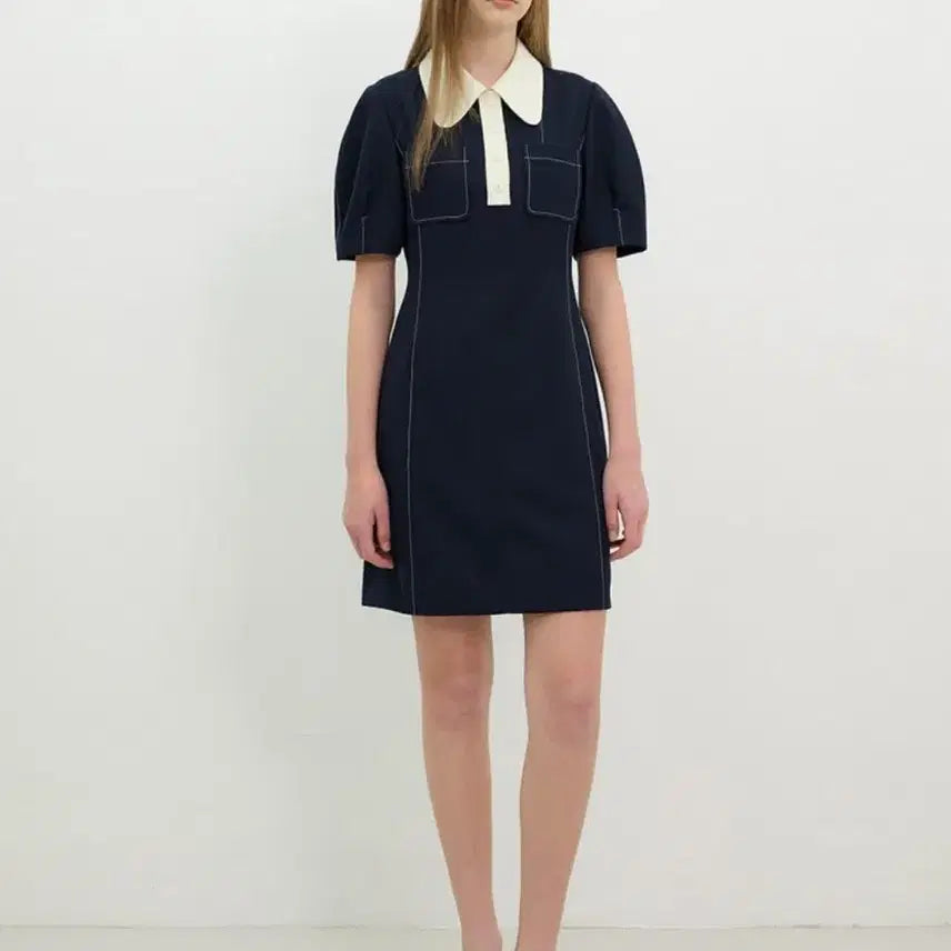[BUNJANG] Olive des Olive Color-Blocked Dress / 올리브데올리브  카라배색 원피스
