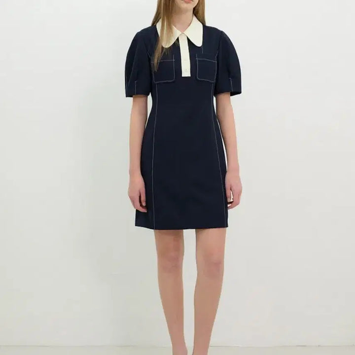 [BUNJANG] Olive des Olive Color-Blocked Dress / 올리브데올리브  카라배색 원피스