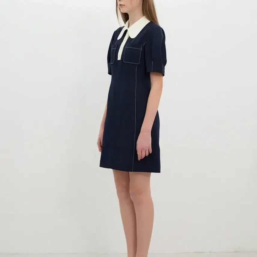 [BUNJANG] Olive des Olive Color-Blocked Dress / 올리브데올리브  카라배색 원피스