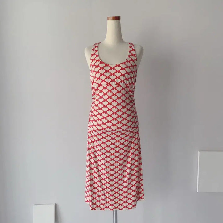 [BUNJANG] Diane von Furstenberg Silk Red Heart Dress Size 4 / DVF 원피스 다이앤본퍼스텐버그 실크 레드 하트 4