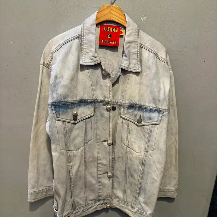 [BUNJANG] Lucky Chouette Genuine Denim Jacket / 럭키슈에뜨 정품 청자켓