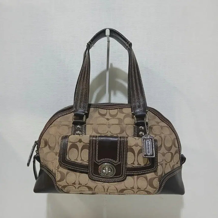 [BUNJANG] Coach Leather/Fabric Tote Bag / 코치 토드백