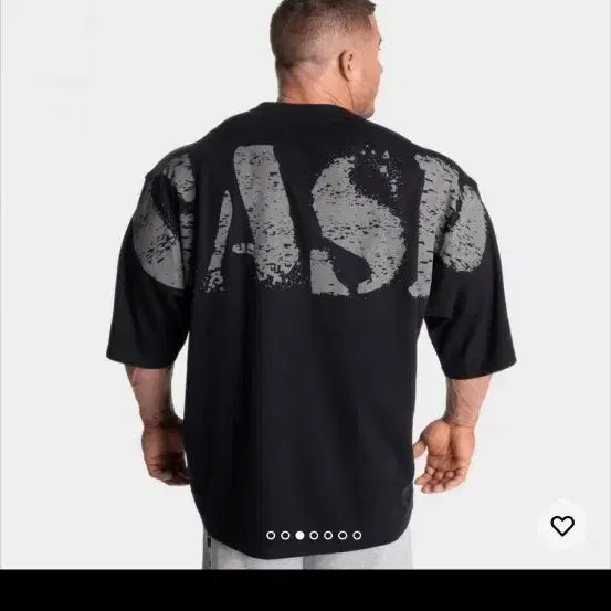 [BUNJANG] GASPS Black Short Sleeve T-Shirt 3XL Oversized Fit / GASPS 검정색 반팔 티셔츠 3xl 오버핏