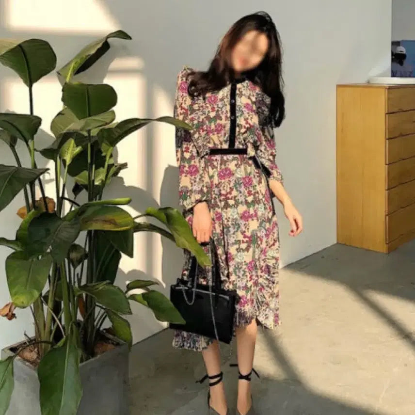 [BUNJANG] Flower Long Dress / 플라워 롱원피스