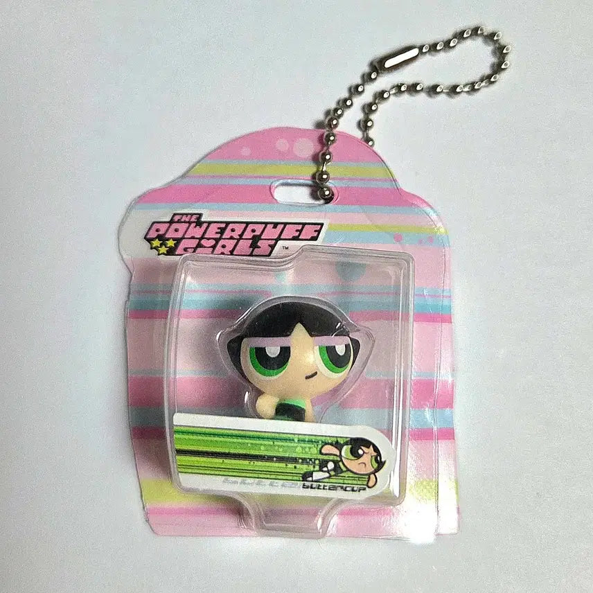 [BUNJANG] Powerpuff Girls Figure Blister Package Buttercup Keyring / 파워퍼프걸 피규어 블리스터 패키지 키링 가챠 버터컵
