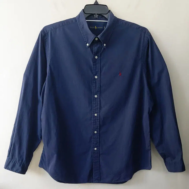 [BUNJANG] Polo Ralph Lauren Button-Down Solid Shirt XL Navy / 폴로랄프로렌 XL 버튼다운 솔리드 셔츠. NV. -A