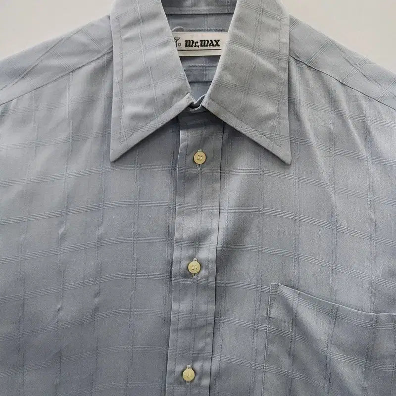 [BUNJANG] MRWAX Vintage Classic Casual Light Blue Shirt / MRWAX 빈티지 클래식 캐주얼 라이트 블루 셔츠 S
