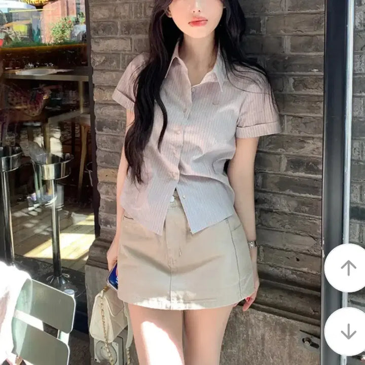 [BUNJANG] Young &amp; Rich Cotton Latte Skirt Pants Beige S / 영앤리치 코튼라떼 치마바지 스커트 베이지 s