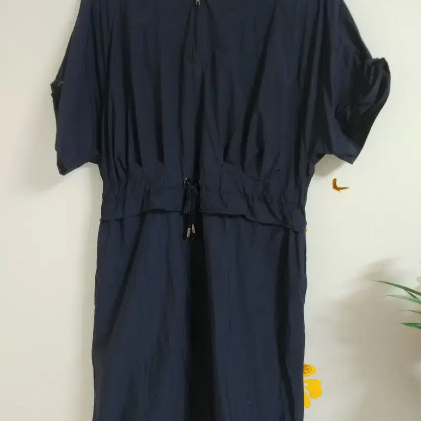 [BUNJANG] Crinkly Hood Long Dress (Size 77-88) / 바스락  후드 롱 원피스(77~날씬88)