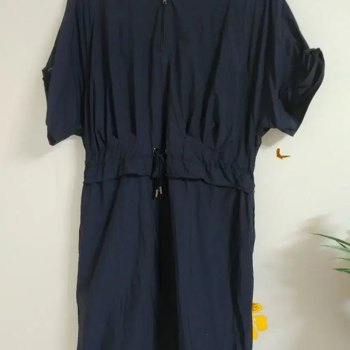 [BUNJANG] Crinkly Hood Long Dress (Size 77-88) / 바스락  후드 롱 원피스(77~날씬88)