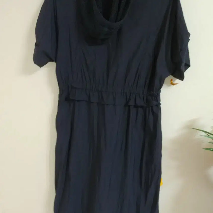 [BUNJANG] Crinkly Hood Long Dress (Size 77-88) / 바스락  후드 롱 원피스(77~날씬88)