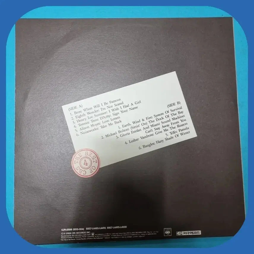 [BUNJANG] THE BEST OD CBS VOL.4 LP / THE BEST OD CBS VOL.4 LP M/M