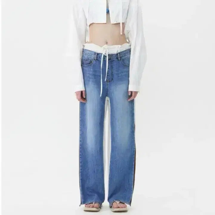 [BUNJANG] TheOpen Product (Now OPEN YY) Front Jean Cotton Denim Pants / 더오픈프로덕트 (현 오픈와이와이) 프론트 진 코튼 팬츠 데님 팬츠 청바지