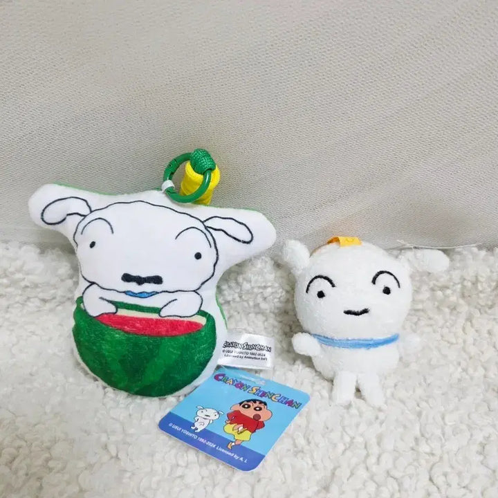 [BUNJANG] Crayon Shin-chan Shiro Plush Keychain Set / 짱구 흰둥이 인형 키링 세트
