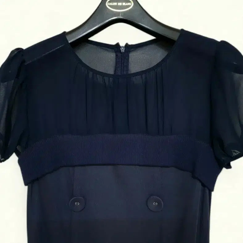[BUNJANG] Maggin Night Bridge Sheer Chiffon Frill Dress / 55 매긴나잇브릿지 원피스 44~55 여성 시스루 쉬폰 프릴 정장