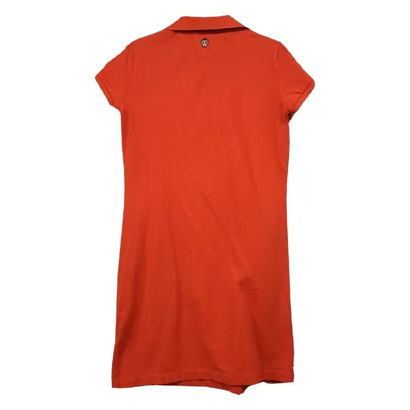 [BUNJANG] HAZZYS Orange Short-Sleeve Polo Dress / 해지스 오렌지 반팔 카라 원피스 85