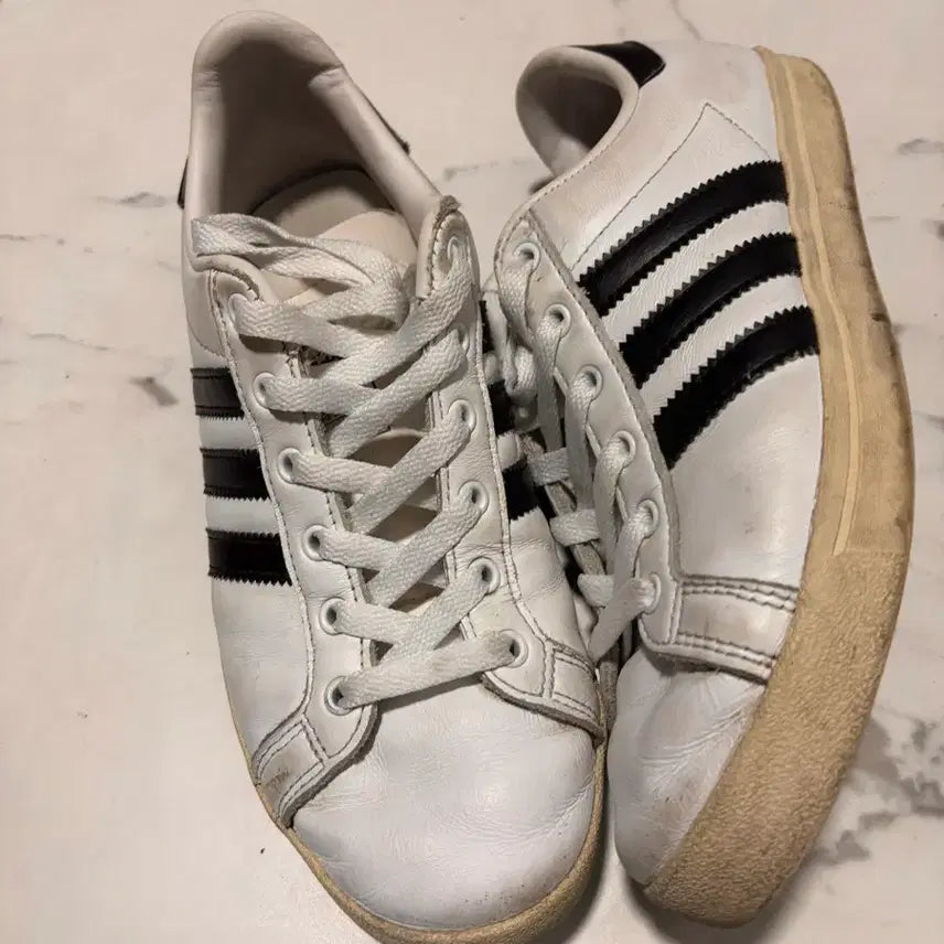 [BUNJANG] Adidas Campus White/Black 235 / 아디다스 캠퍼스 흰검 235
