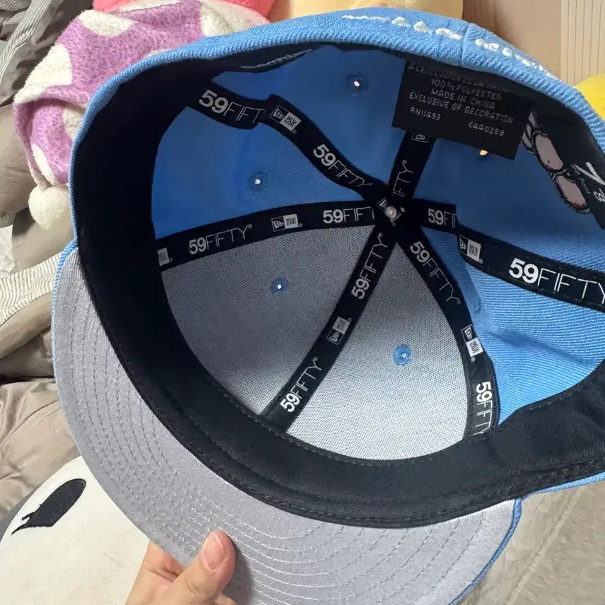 [BUNJANG] New Era x Hello Kitty Collaboration Snapback Hat Blue / 738 뉴에라x헬로키티 스냅백 블루