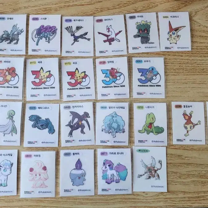 [BUNJANG] Pokemon 30th Anniversary Stickers Bundle Set / 포켓몬 30주년 띠부실 일괄 판매