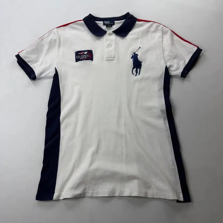 [BUNJANG] Polo Ralph Lauren US Open Big Pony White Polo Shirt / 폴로 랄프로렌 US오픈 빅포니 화이트 카라티