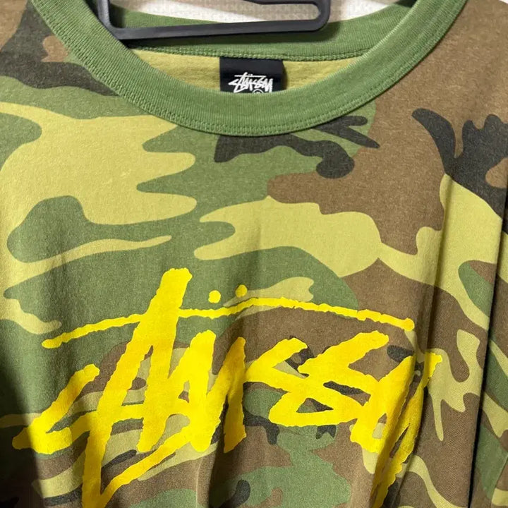 [BUNJANG] Stussy Stock Camo T-Shirt Yellow / 스투시 스탁 카모 티셔츠 카모 옐로우