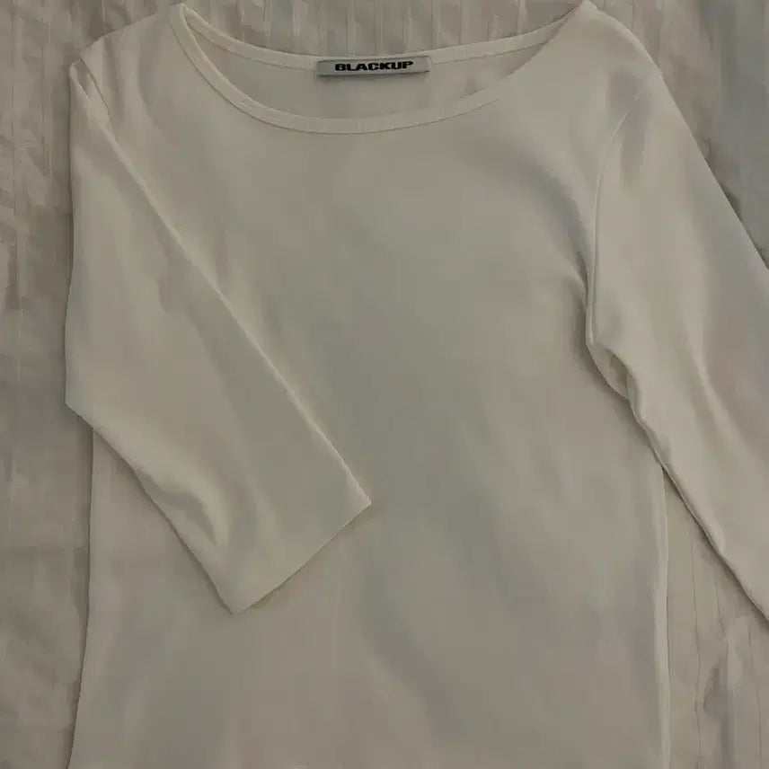 [BUNJANG] Black Up Standard Boat Neck 7/10 Sleeve T-Shirt / 블랙업 스탠다드 보트넥 7부티