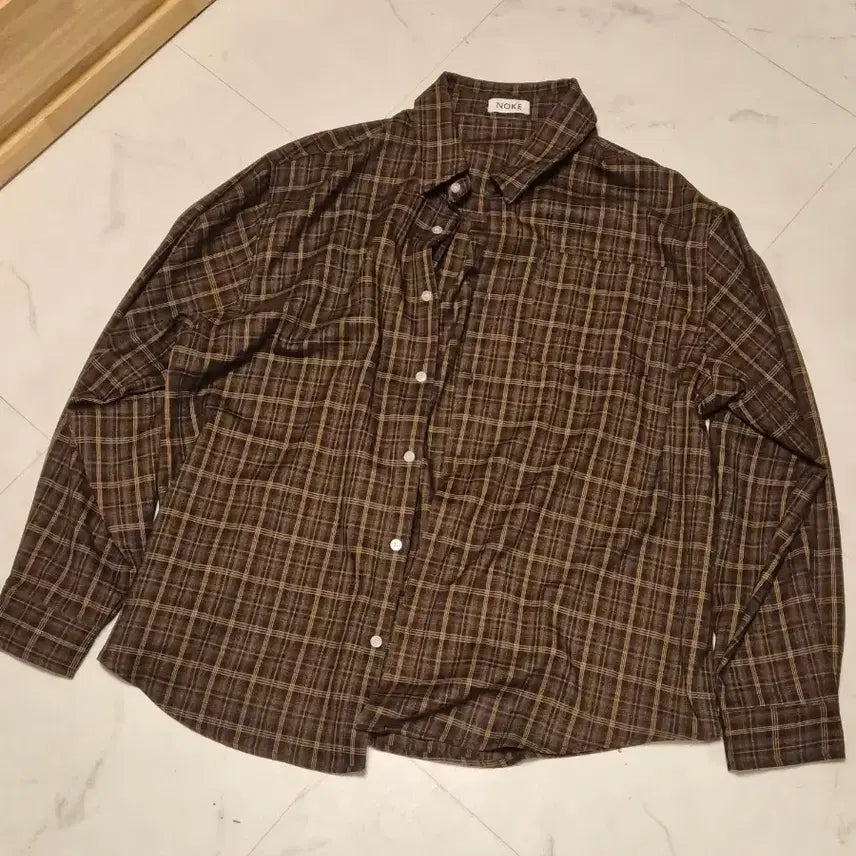 [BUNJANG] Brown Checkered Shirt / 보세 체크셔츠