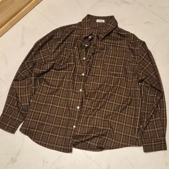 [BUNJANG] Brown Checkered Shirt / 보세 체크셔츠