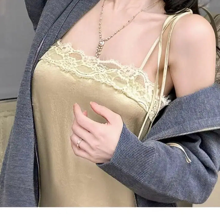 [BUNJANG] Studio Soe Champagne Gold Lace Dress - Medium / studio soe 쏘님 샴페인 골드 레이스 원피스 M