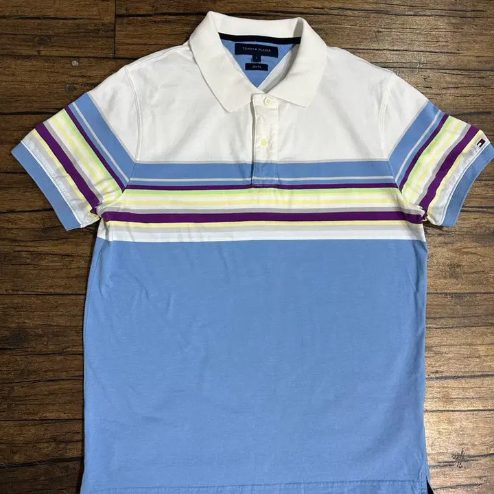 [BUNJANG] Tommy Hilfiger Striped Polo Shirt / 타미힐피거 스트라이프 PK티 100