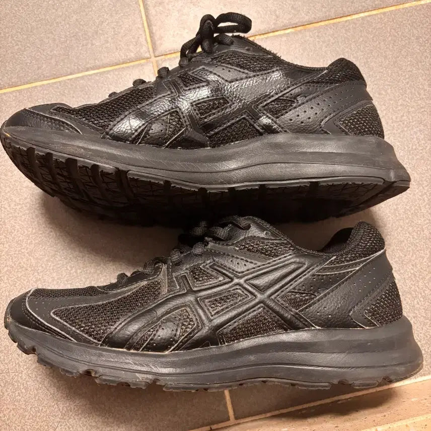 [BUNJANG] ASICS Jog 100s Running Shoes Black / 아식스 조그100s 블랙 운동화 러닝화
