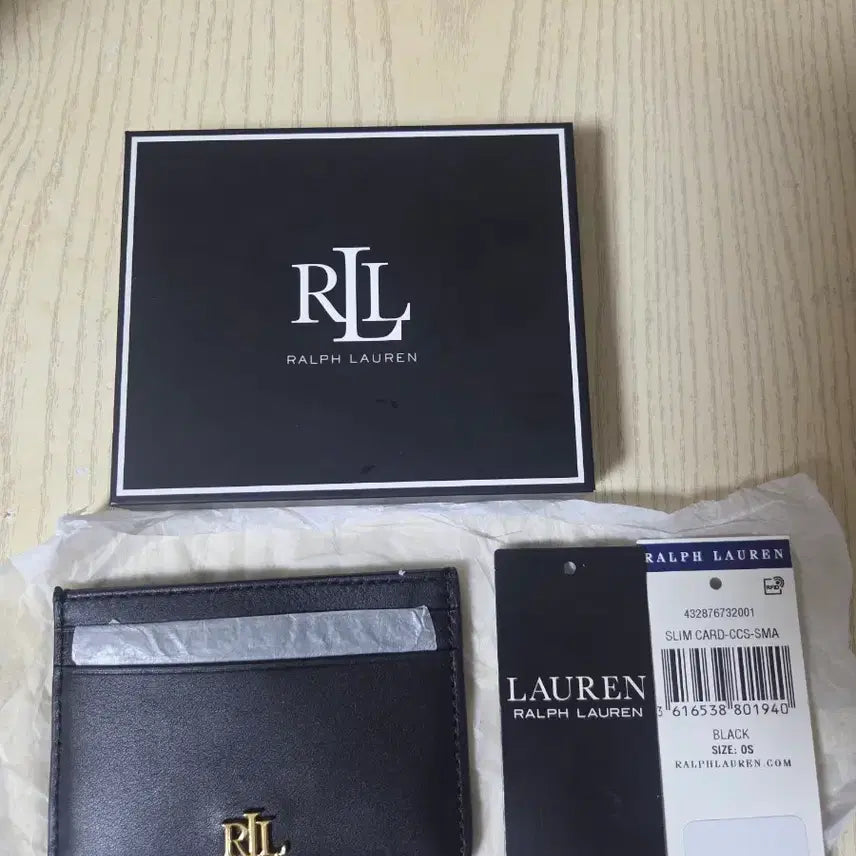[BUNJANG] Polo Ralph Lauren Slim Cardholder Black Leather / 랄프로렌 블랙 카드지갑 새상품