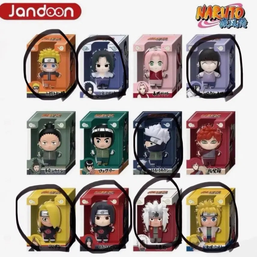 [BUNJANG] Naruto Rice Ball Figures Set (8 Types) / 나루토 쌀알 피규어 8종