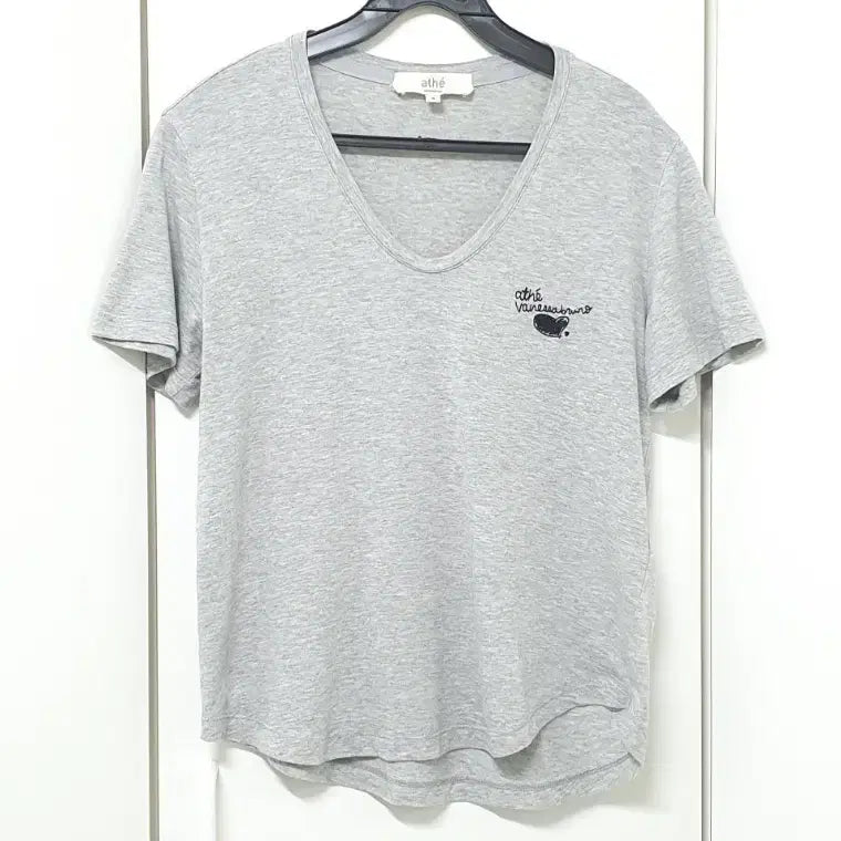 [BUNJANG] Atelier Vanessa Bruno Grey V-Neck T-Shirt S / athe 아떼 바네사브르노 그레이 브이넥티 S