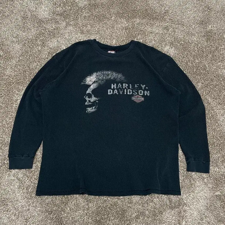 [BUNJANG] Vintage Harley-Davidson Thermal Waffle Knit T-Shirt / 빈티지 할리데이비슨 써멀 티셔츠 harley thermal