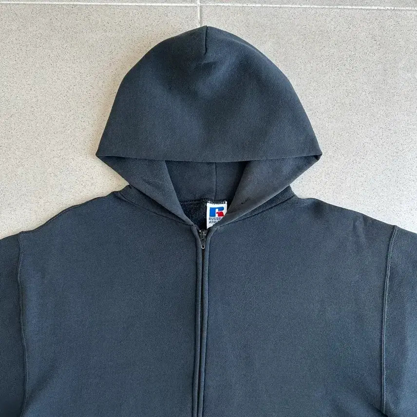 [BUNJANG] Russell Athletic 90s Vintage Hooded Zip-Up Sweatshirt Black M / 90s 빈티지 러셀 후드집업 블랙 M USA
