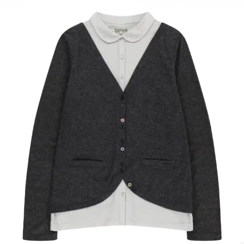 [BUNJANG] Koiseio Layered Shirt Cardigan Size 1 / 코이세이오 레이어드 셔츠 가디건 사이즈1