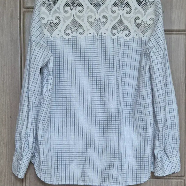 [BUNJANG] Sandro Paris Check Lace Blouse / 산드로 체크 레이스 블라우스(여성)