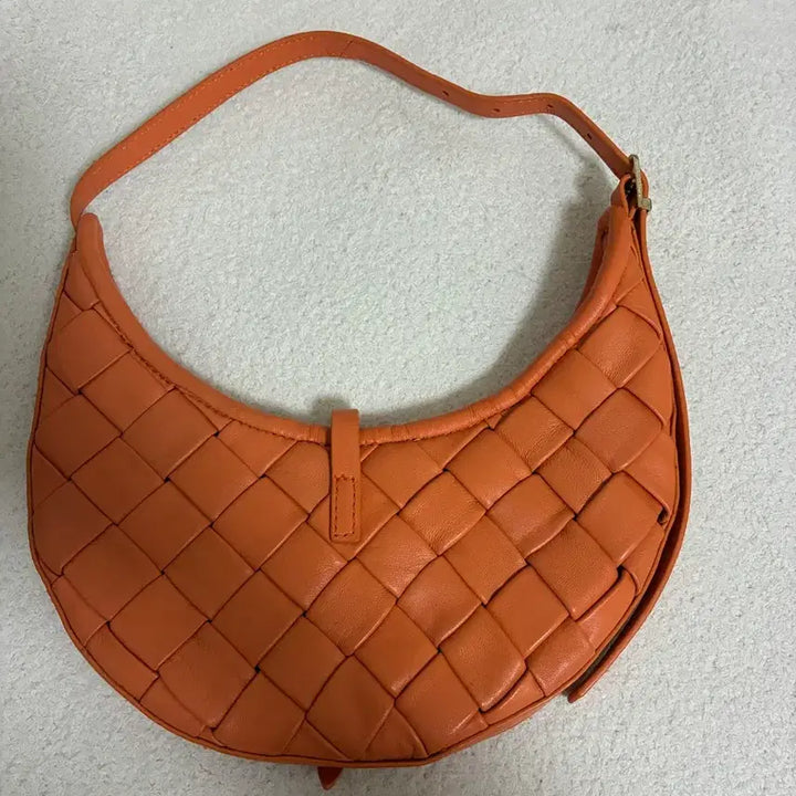 [BUNJANG] Massimo Dutti Orange Woven Shoulder Bag / 마시모두띠 숄더백