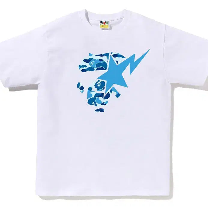 [BUNJANG] A Bathing Ape ABC Camo Ape Face Star Short Sleeve T-Shirt / [해외] 베이프 ABC 카모 에이프 페이스 스타 반팔 티셔츠 26SS