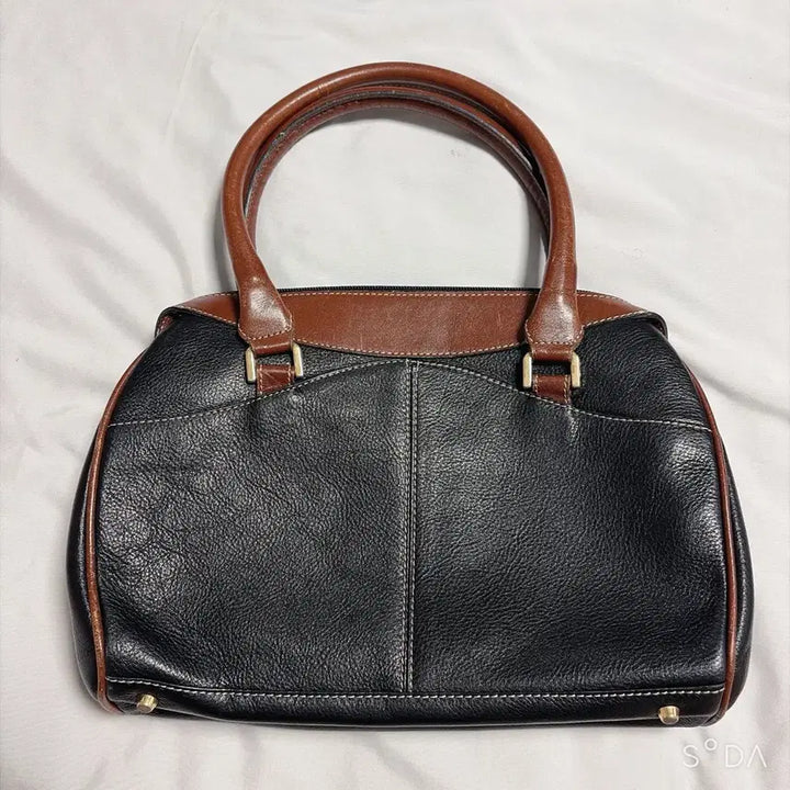 [BUNJANG] Bally Leather Tote Bag Black/Brown / 발리 가죽 토트백 블랙/브라운