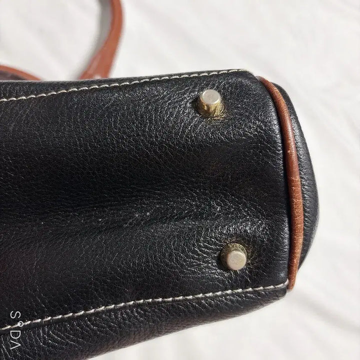 [BUNJANG] Bally Leather Tote Bag Black/Brown / 발리 가죽 토트백 블랙/브라운