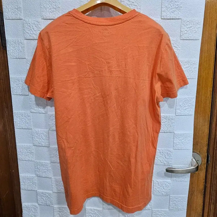 [BUNJANG] Lacoste Orange Big Logo Short Sleeve T-Shirt / 라코스테 오렌지 반팔 티셔츠 빅로고