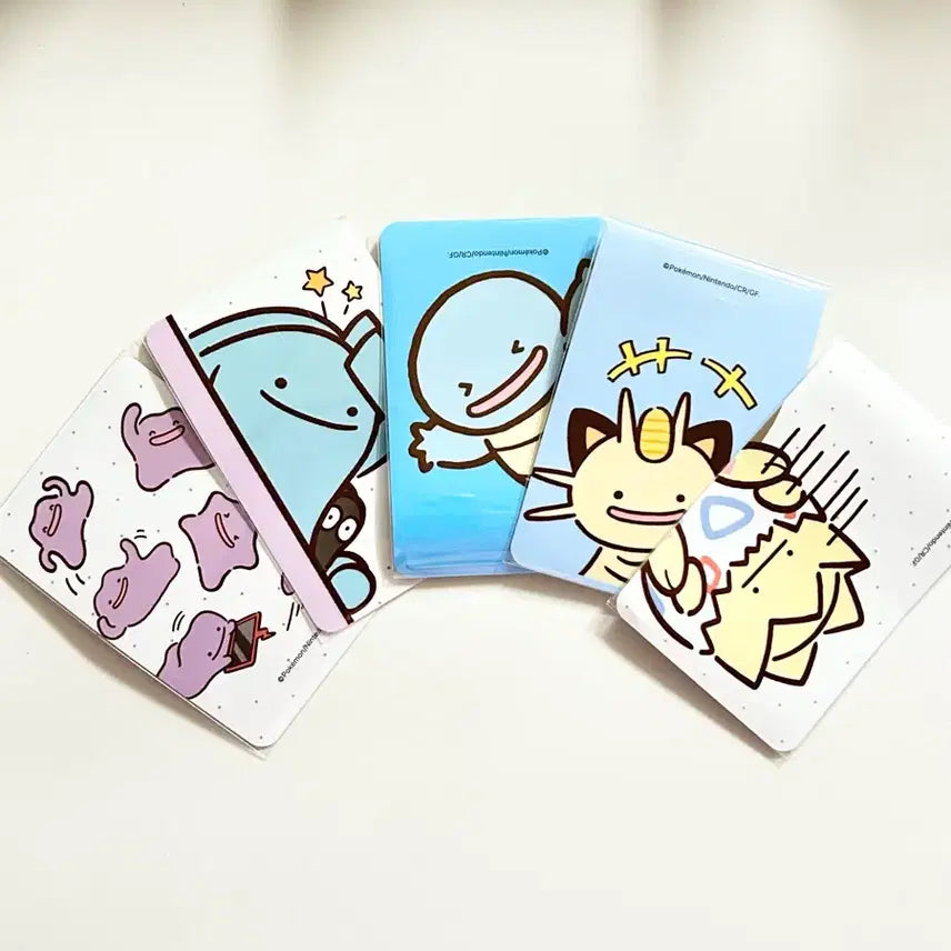 [BUNJANG] Pokemon Card Cover Sticker Set (5 Types) / 택포)포켓몬 카드커버스티커 5종 일괄