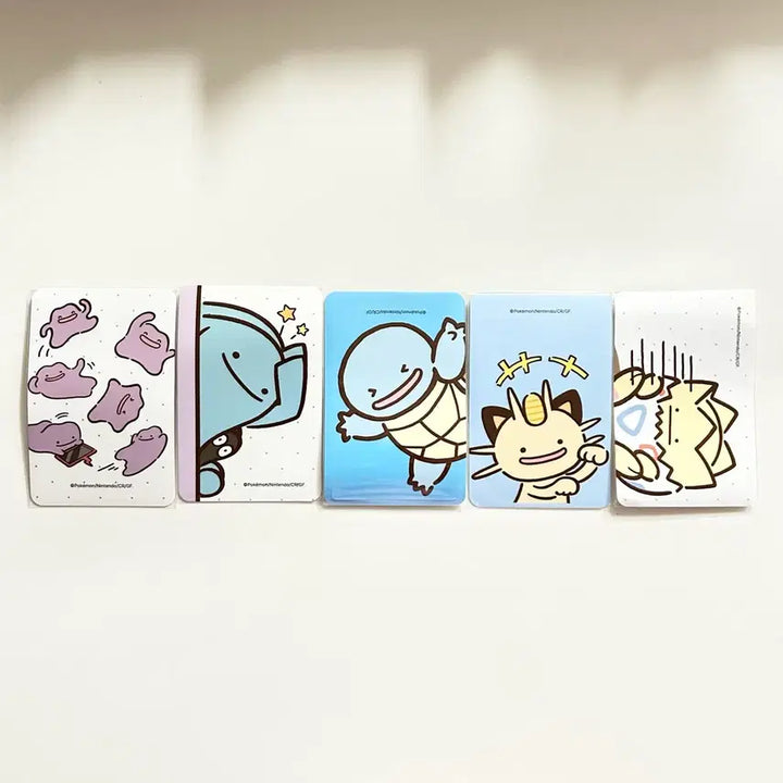 [BUNJANG] Pokemon Card Cover Sticker Set (5 Types) / 택포)포켓몬 카드커버스티커 5종 일괄