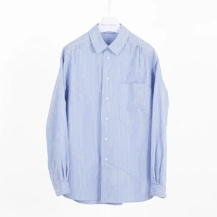 [BUNJANG] Document Back Logo Oxford Stripe Shirt - Size M / 도큐먼트 백로고 옥스포그 스트라이프 셔츠 M사이즈