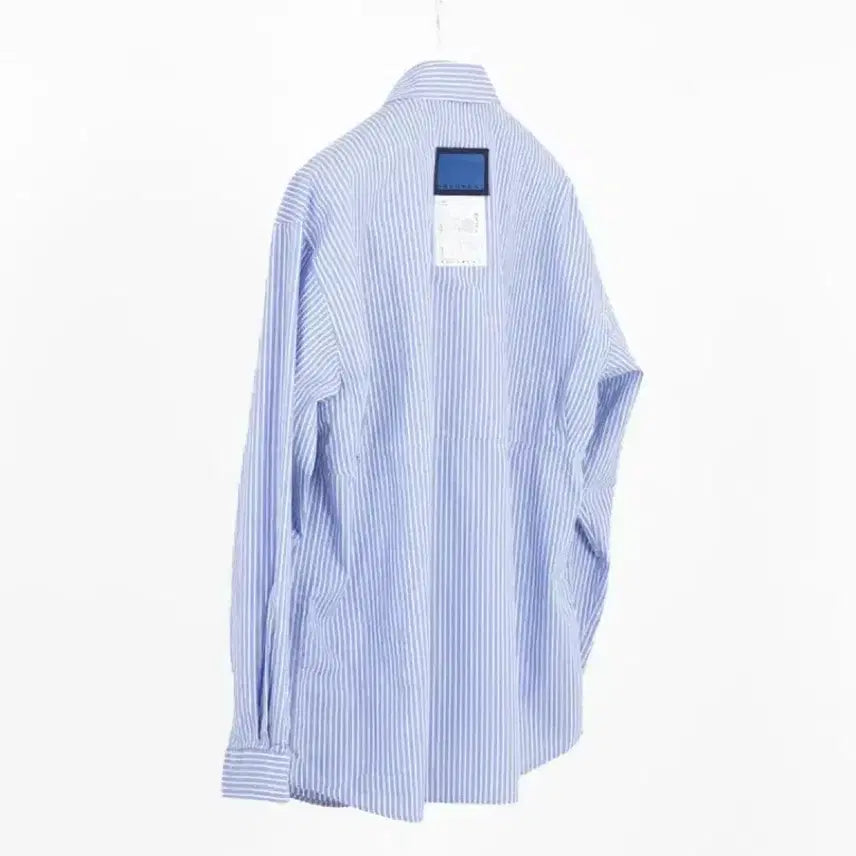 [BUNJANG] Document Back Logo Oxford Stripe Shirt - Size M / 도큐먼트 백로고 옥스포그 스트라이프 셔츠 M사이즈
