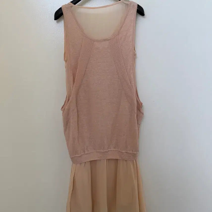 [BUNJANG] Attire Knit Chiffon Layered Dress / 아떼 니트 쉬폰 레이어드 원피스