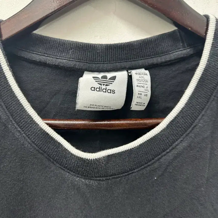[BUNJANG] Adidas Black Three-Stripes T-Shirt XL / [만원 아라비아빈티지]아디다스 블랙 삼선 반팔 티셔츠 4XL
